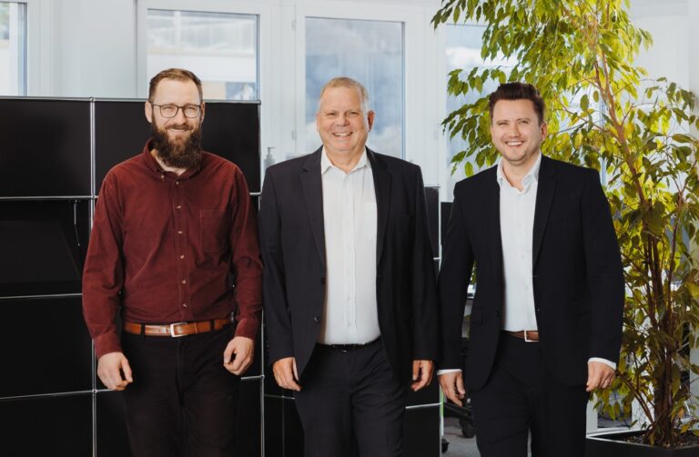 Zu sehen sind Oliver Huber, Philippe Steiert und Silvan Küng